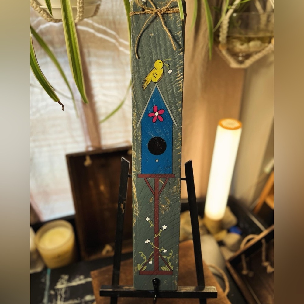 Wood sign with hook